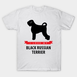 I Love My Black Russian Terrier T-Shirt